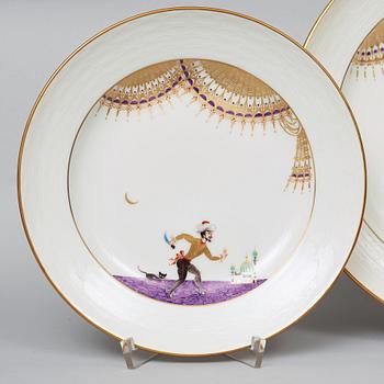 A Meissen 'Arabian Nights' dinner service, 20th Century. (44 pieces).