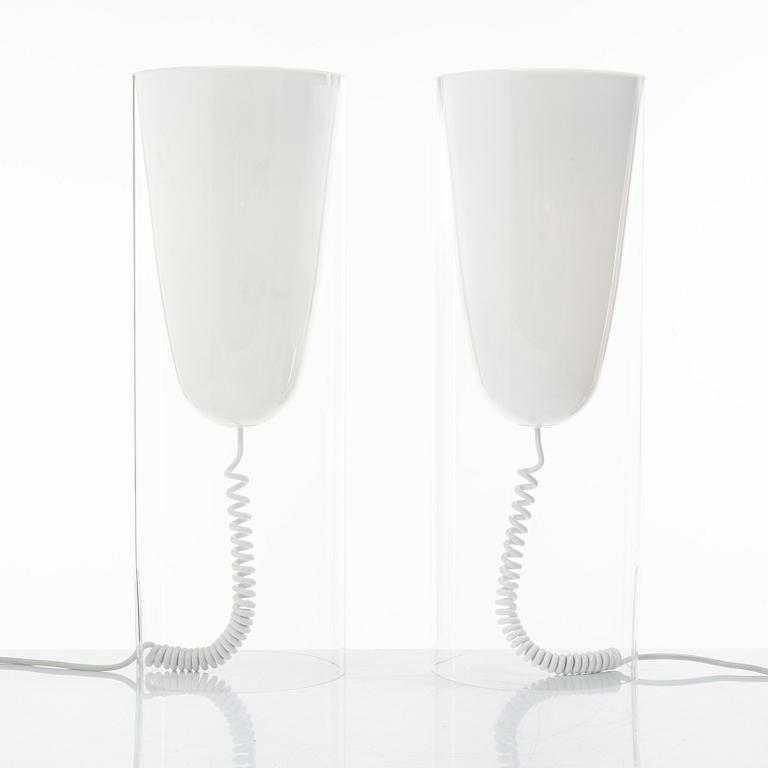 Ferruccio Laviani, a pair of 'Toobe' table lamps, Kartell, Italy.