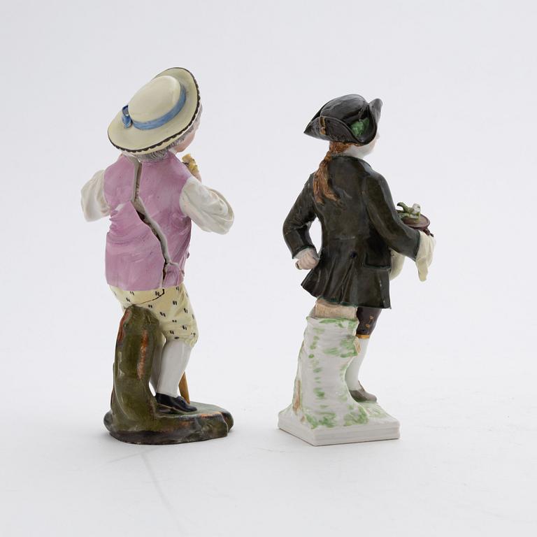 Three porcelain figurines, 19th-20th Century.