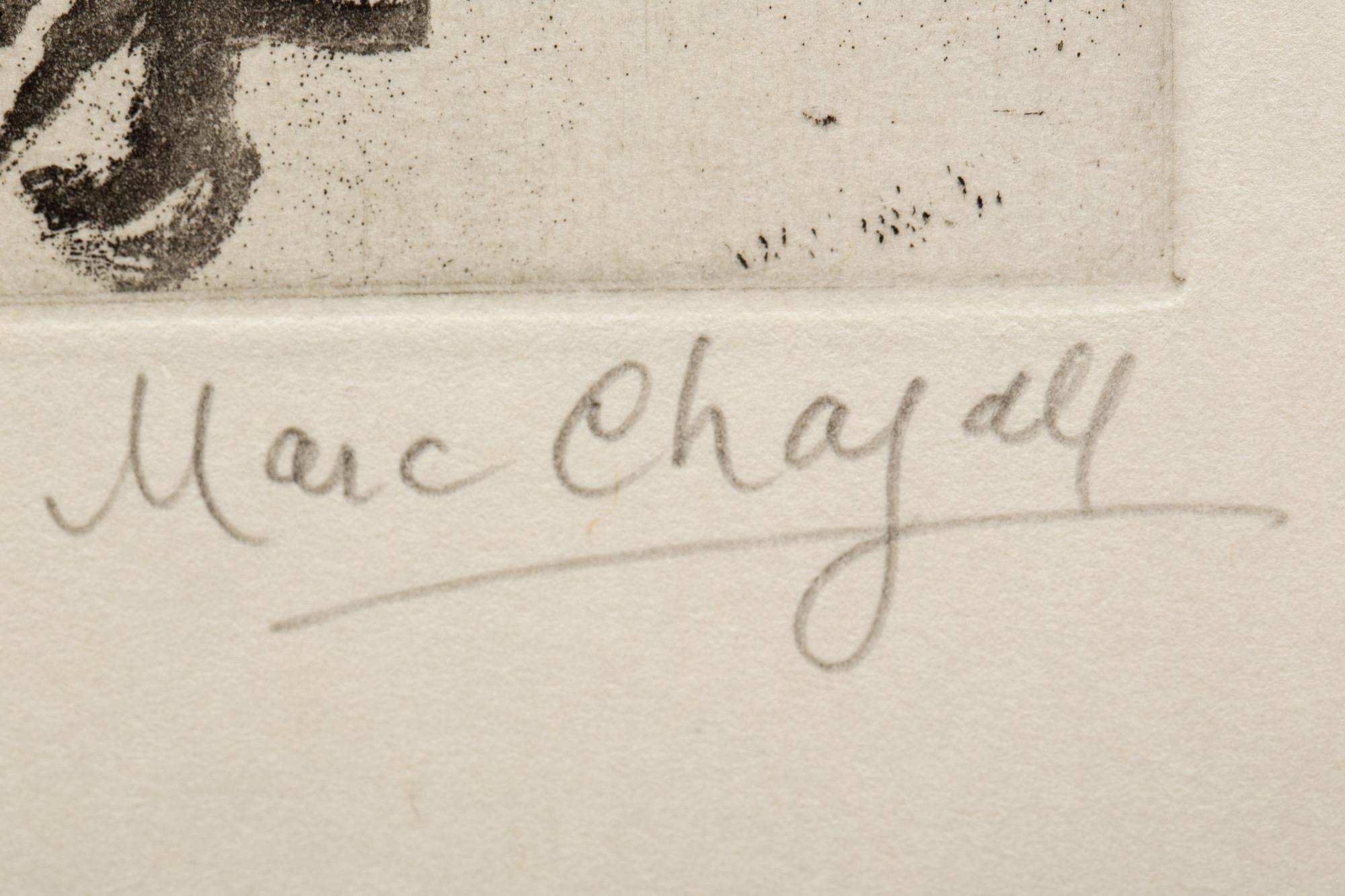 MARC CHAGALL, "Le candelabre", etsning och litografi, signerad och numrerad 20/35.