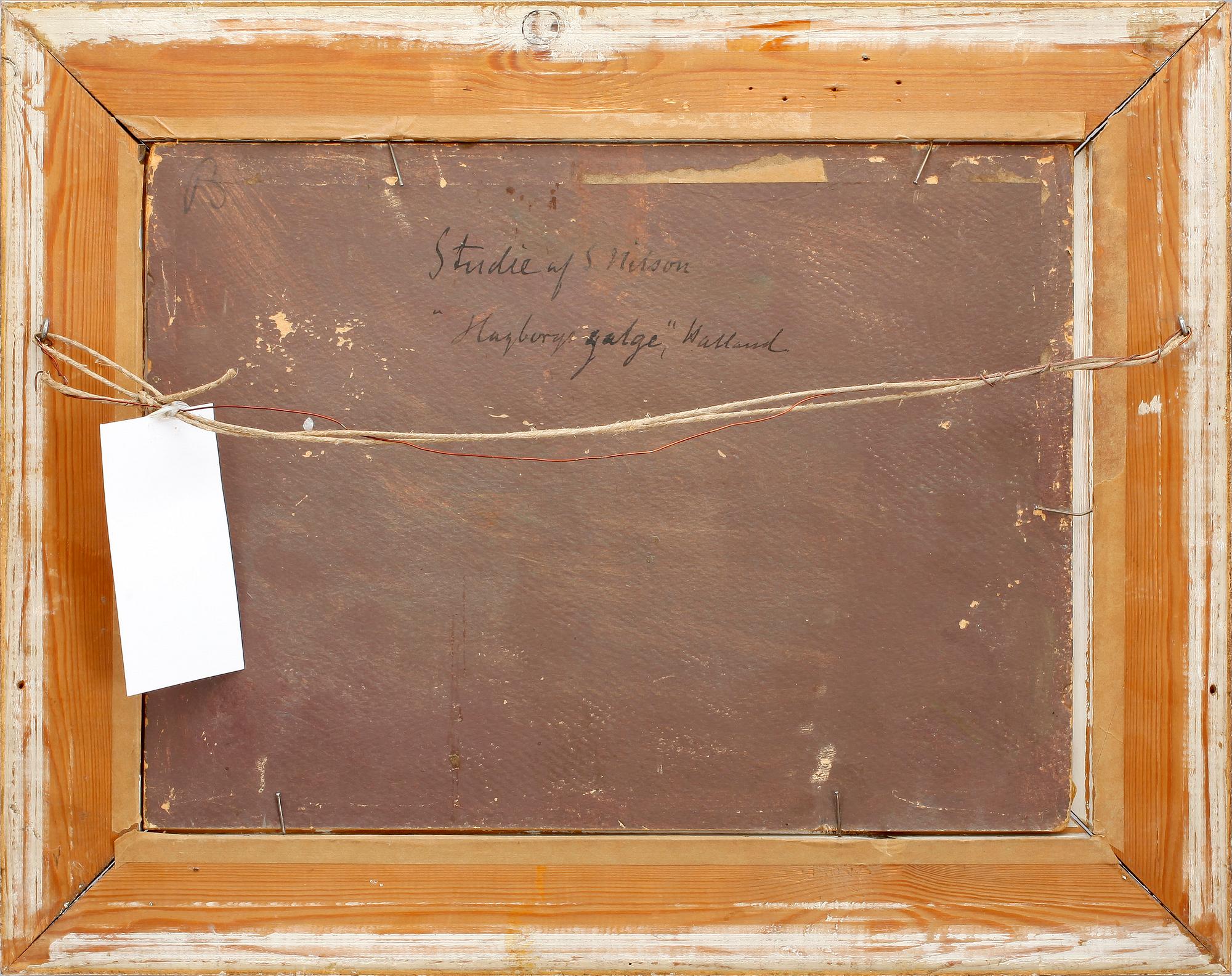 SEVERIN NILSON, tillskriven, olja på pappannå, monogramsignerad S.N.