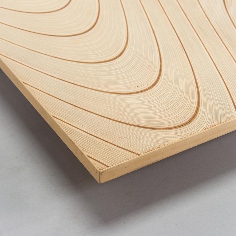 Tapio Wirkkala, experiment with rhythm plywood, manufacturer Soinne & Kni, 1950s.