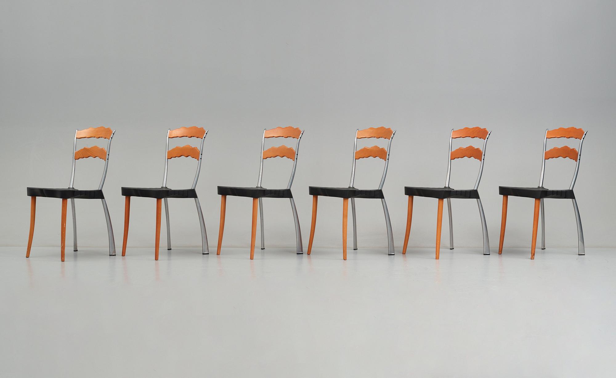 Borek Sipek, 6 "Sedlak" chairs for Vitra, post 1992.