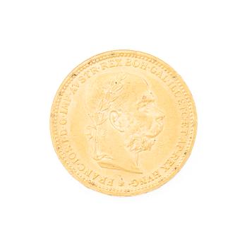 Gold coin, Austria-Hungary, 20 Corona, 1893.