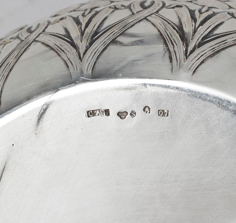 SKÅLAR, 5 st, silver, bl a GAB, 1900-tal. Totalvikt 781 g.