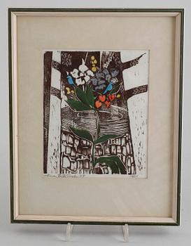 FRITZ GRAHN, 10 st, träsnitt, sign och daterade.