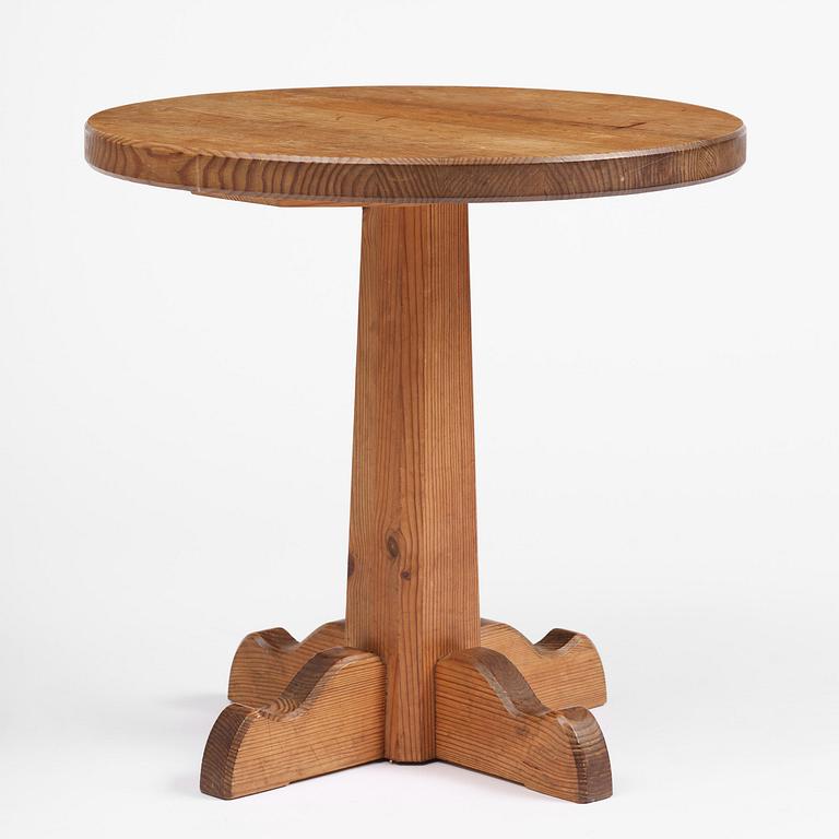 Nordiska Kompaniet, a stained pine "Lovö" table, 1940s.