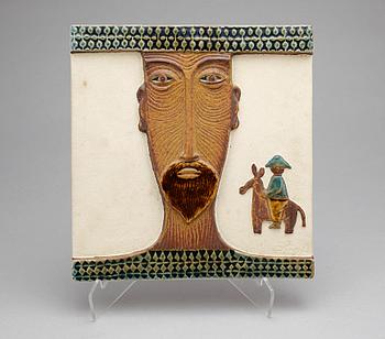 VÄGGRELIEF, stengods, Stig Lindberg, Gustavsberg, 1960-70.