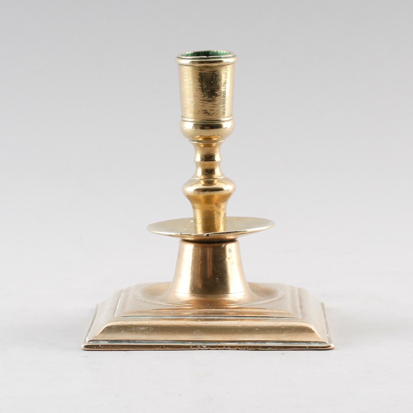 LJUSSTAKE, mässing, barock, 1700-tal.