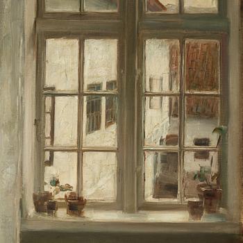 Carl Holsoe, Interior with woman by the window.