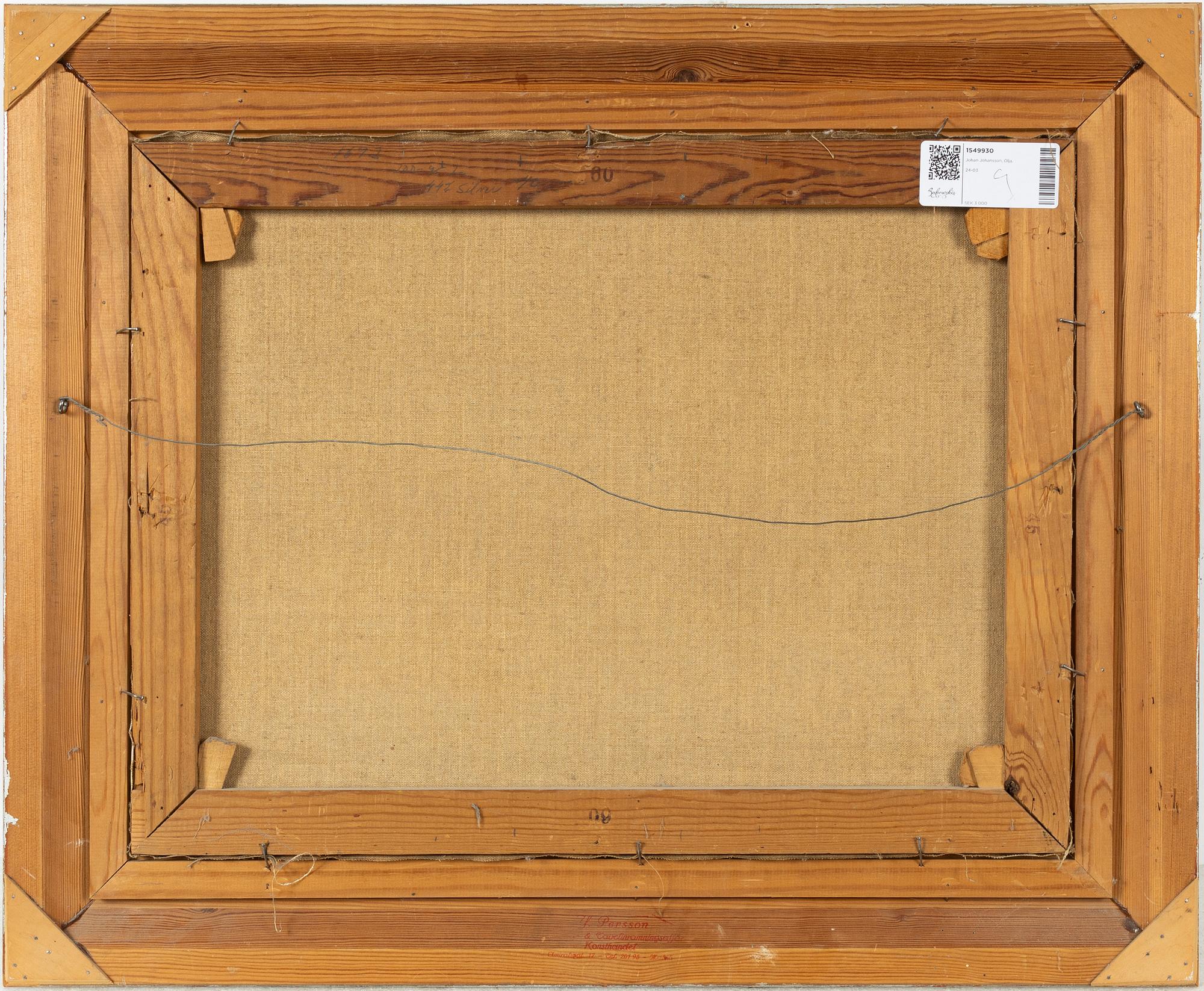 Johan Johansson, Skånskt landskap med figur med häst och vagn.