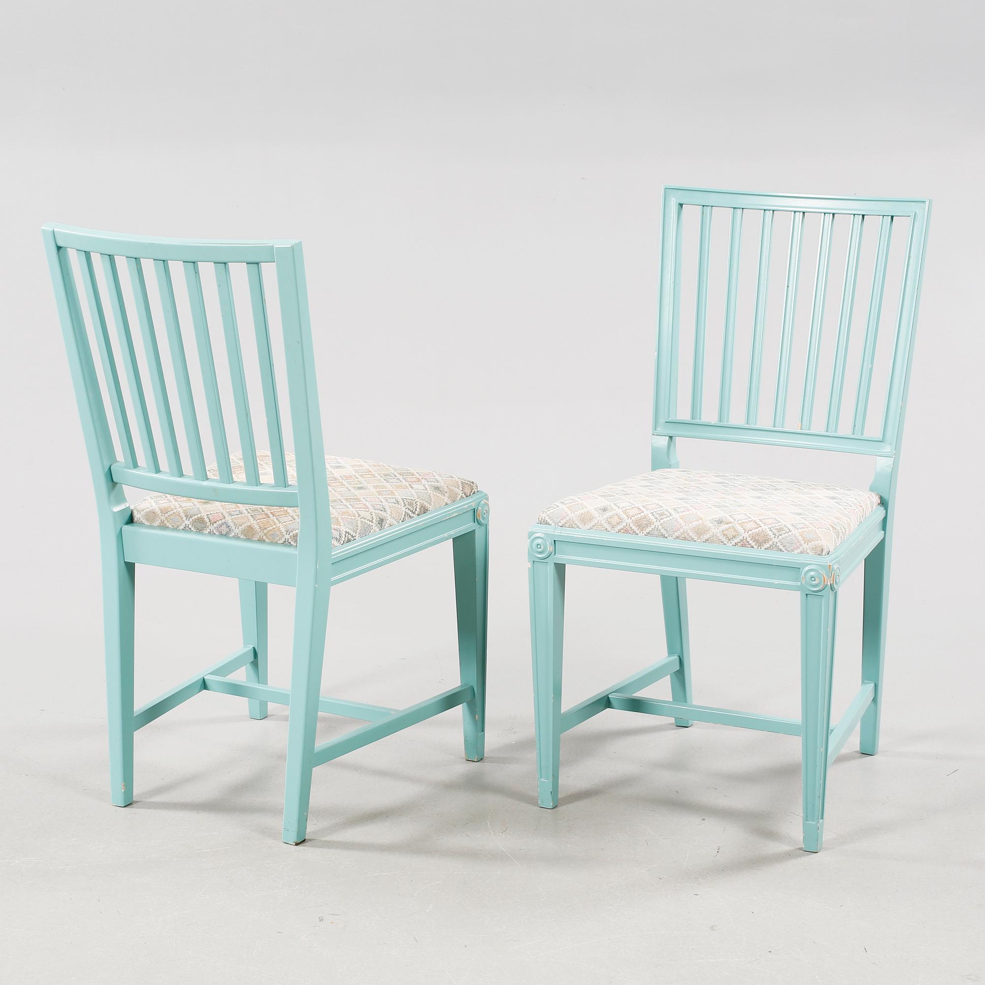 MATGRUPP, 7 delar, Gustaviansk stil, omkring 1900-talets mitt.