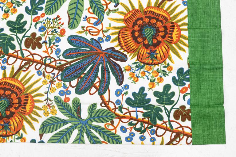 Josef Frank, three curtains, "Aralia", Firma Svenskt Tenn.