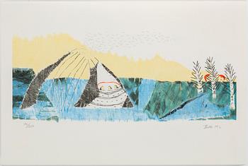 BRITTA MARAKATT-LABBA, lithograph in colours, signed Britta M.L. and numbered 70/250 in pencil.