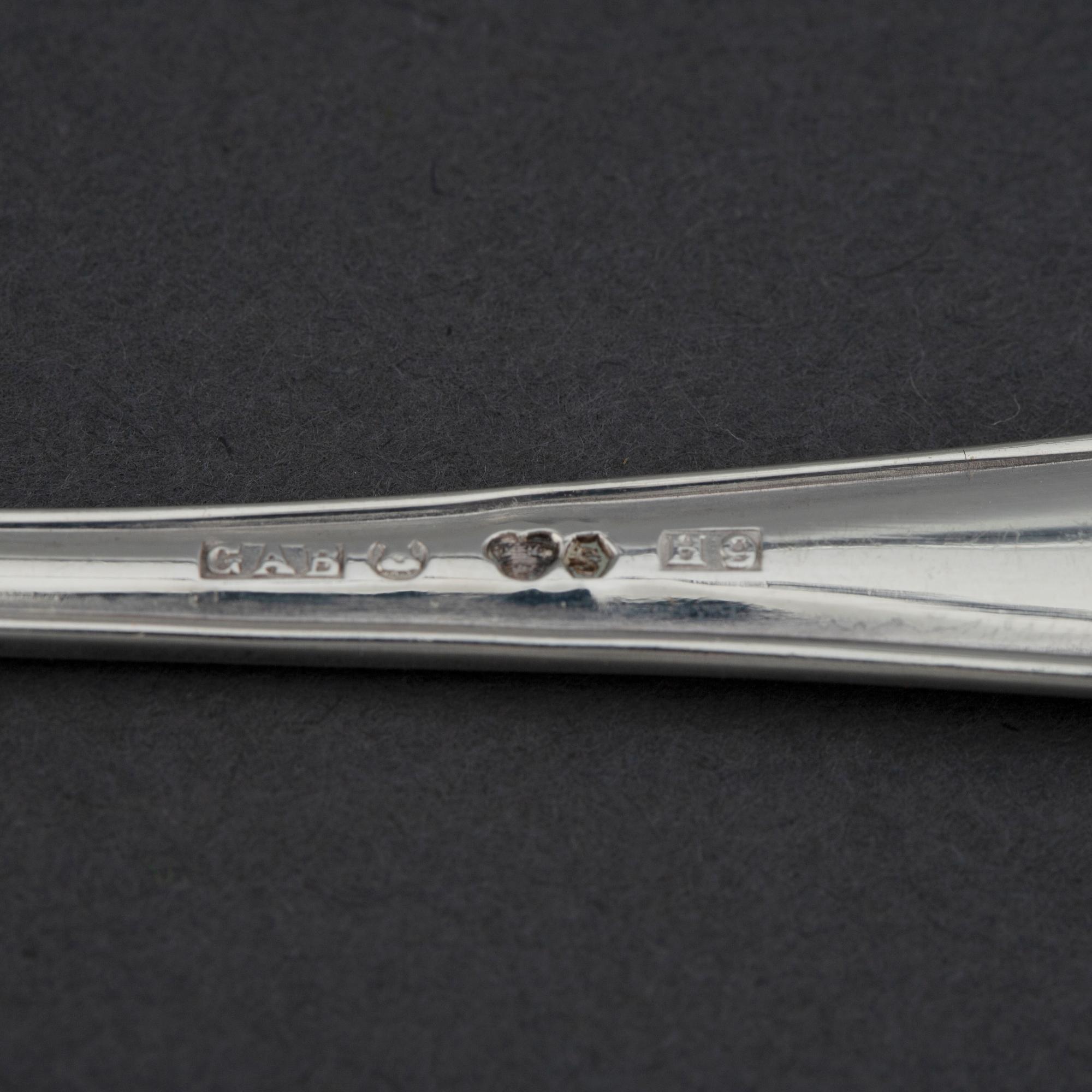 GAB, a 'Vasa' part silver cutlery, Stockholm, second half of the 20th century (44 pieces).