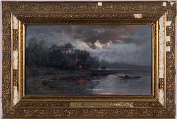 Erik Abrahamsson, Rowing trip at dusk.