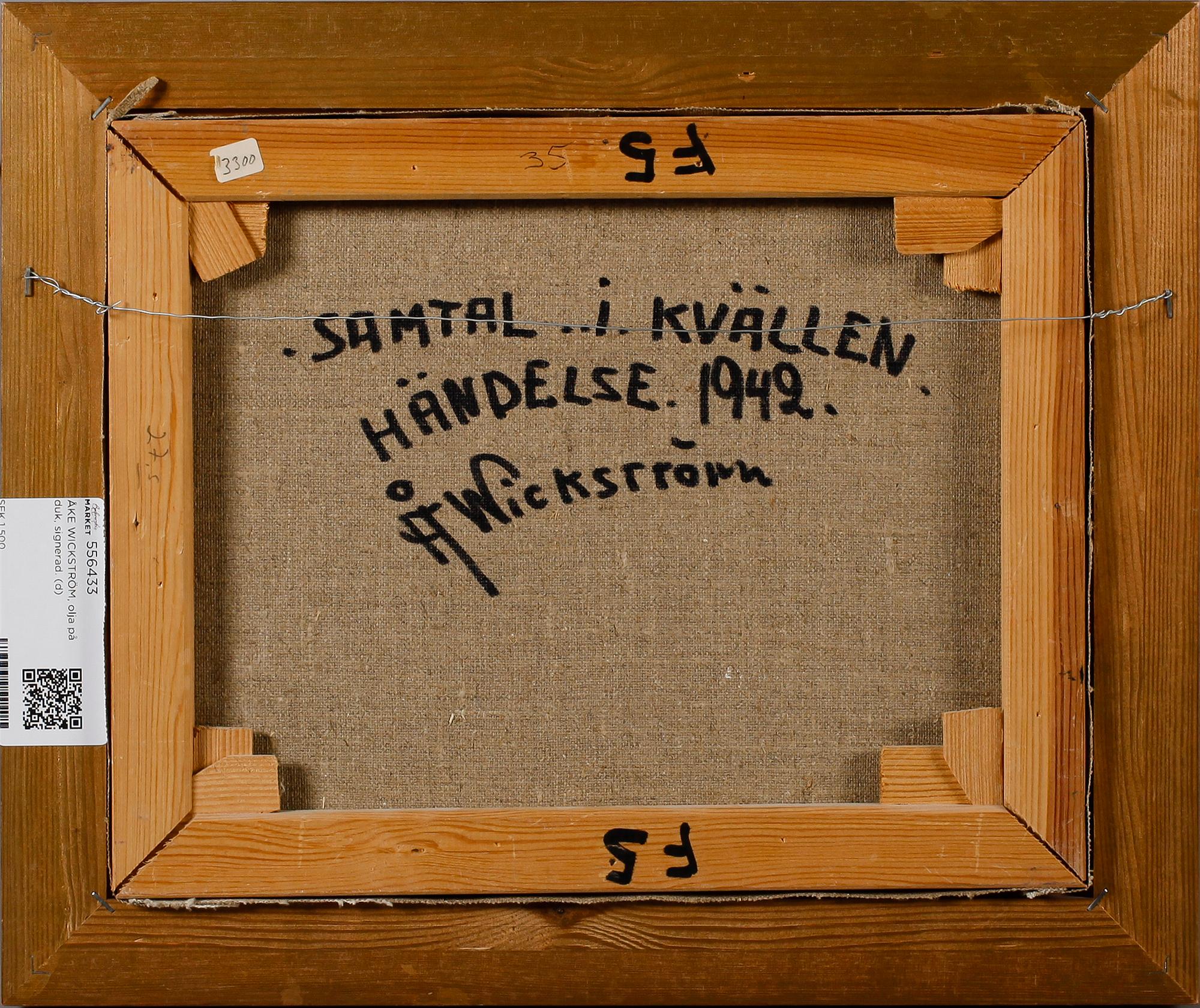 ÅKE WICKSTRÖM, olja på duk, signerad.