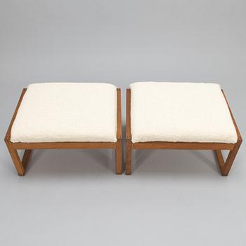 Børge Mogensen, taburetter, ett par, modell 161, Fredericia Stolefabrik Danmark 1960-tal.