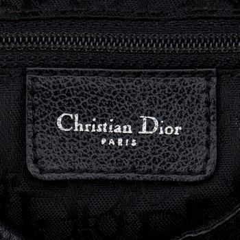 CHRISTIAN DIOR, a black leather shoulder bag, "Saddle bag".