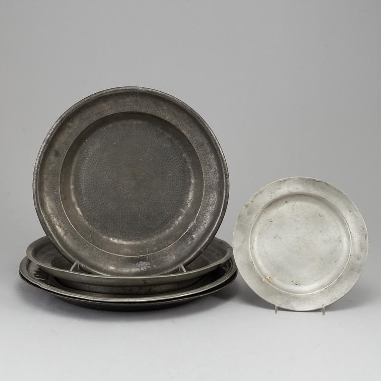 FAT, 5 stycken, tenn, Sverige, 1700-tal och 1800-tal.