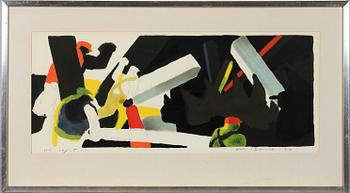 OLLE BONNIÉR, färglitografi, sign, dat -72 o numr HC 10/15.