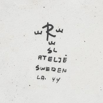 Sylvia Leuchovius, plaque signed Rörstrand studio.