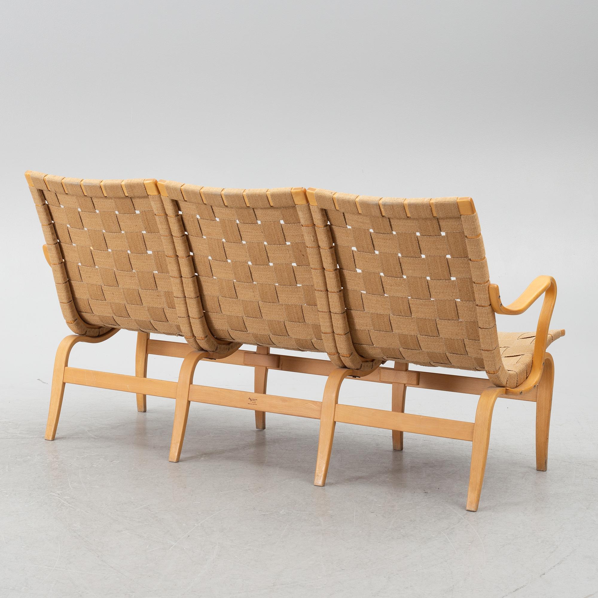 Bruno Mathsson, soffa, "Eva", Firma Karl Mathsson.