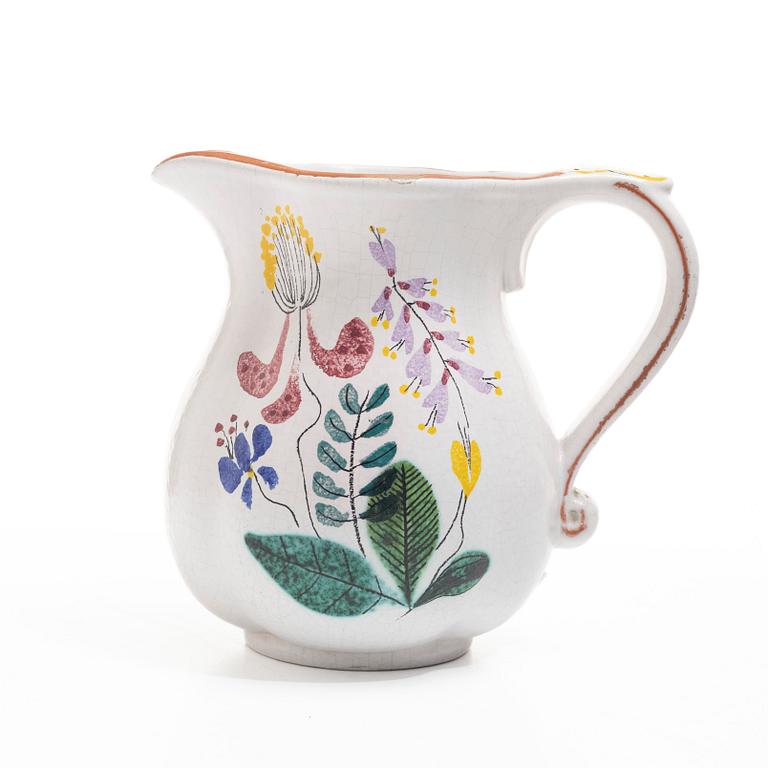 Stig Lindberg, Four faience service pieces, Gustavsberg Studio.