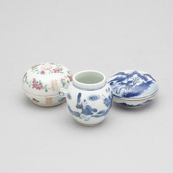 PARTI PORSLIN, 3 delar, Kina, 1800-1900-tal.