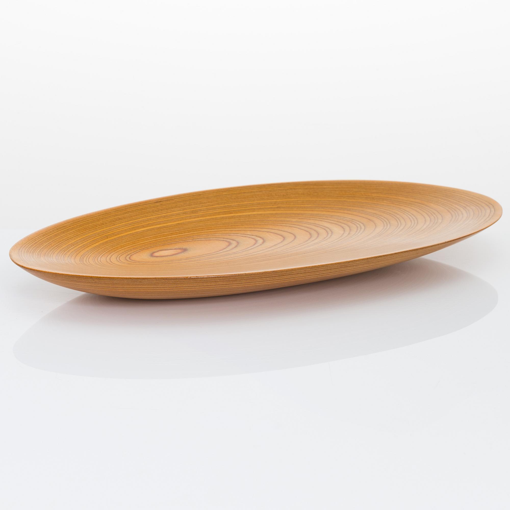 Tapio Wirkkala, A plywood dish signed TW.