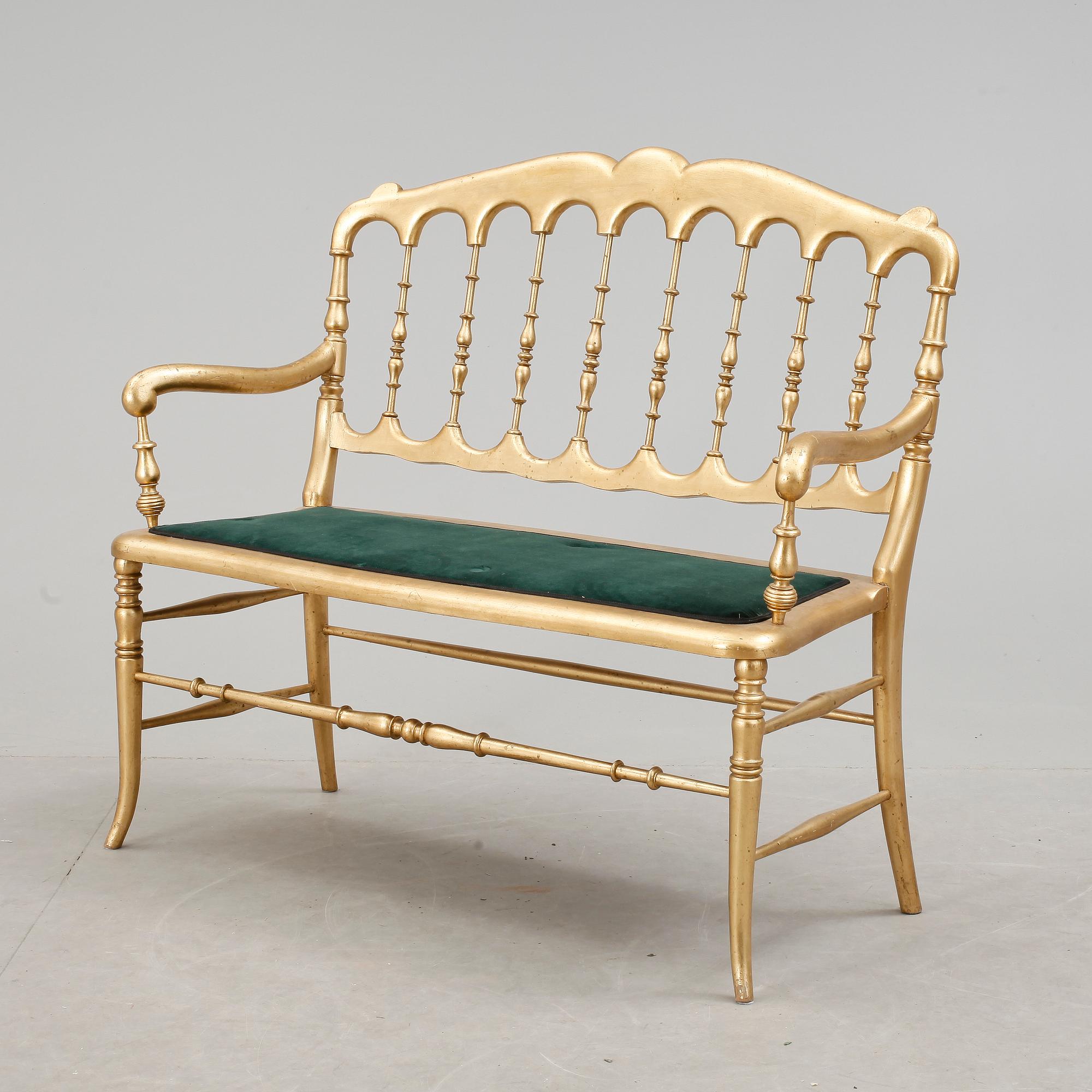 SOFFGRUPP, 5 delar, "Chiavari", tidigt 1900-tal.