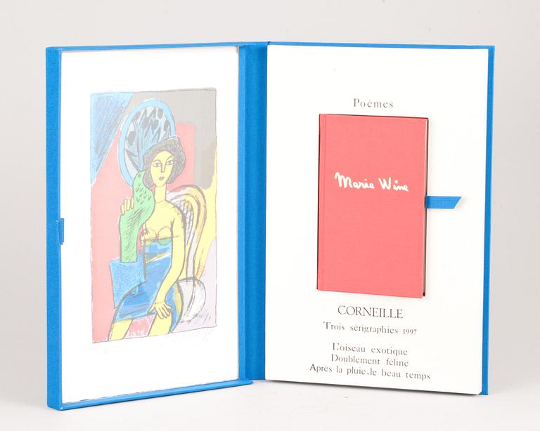 BEVERLOO CORNEILLE, bok samt tre färglitografier i mapp, signerad, daterad -97 samt numrerad 107/150.