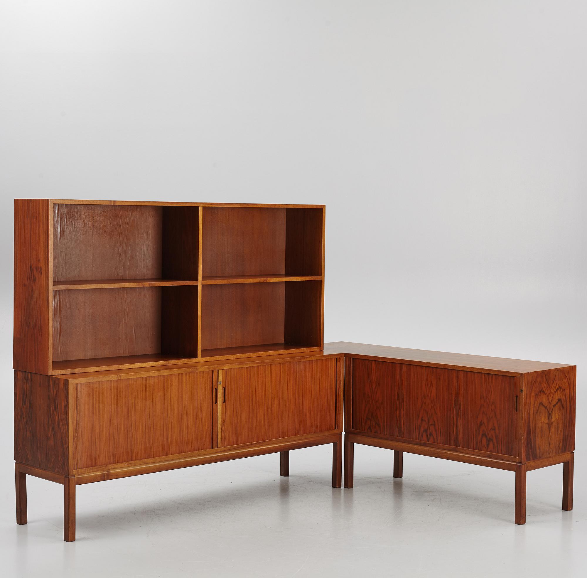 Sideboard, three pieces, 1960's/70's.