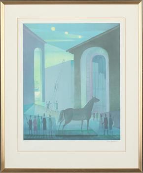 Sven Jonson · SVEN JONSON, litografi, signerad och numrerad 123/390.