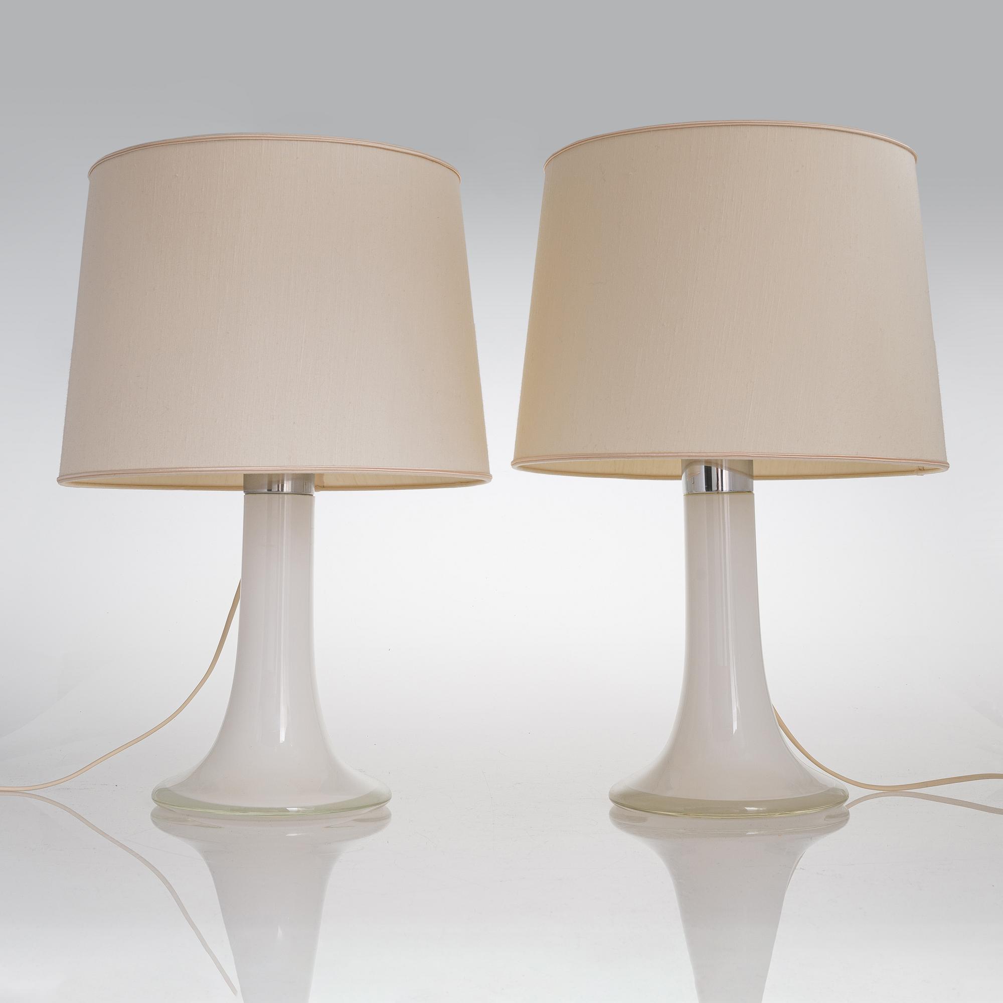 Lisa Johansson-Pape, a pair of 1960s table lamps, model '46-017'  for Stockmann Orno, Finland.