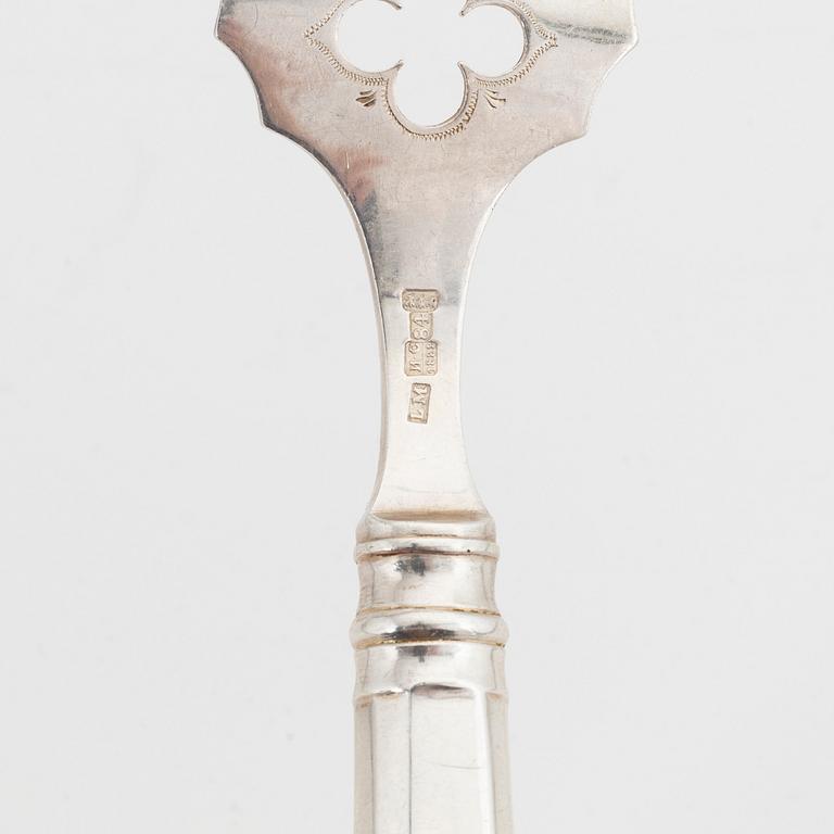 A pair silver serving cutlery, Tallinn 1882.