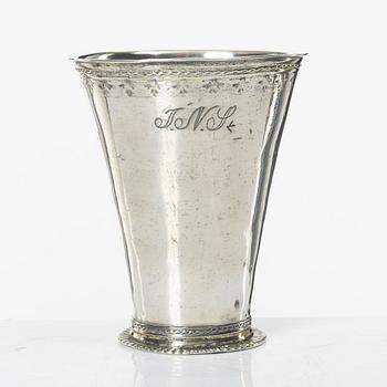 A silver beaker, mark of Christoffer Wasserman, (active 1734-1770) Lindesberg, Sweden.