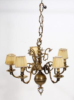 LJUSKRONA, mässing, barockstil, 1900-talets början. H 60.