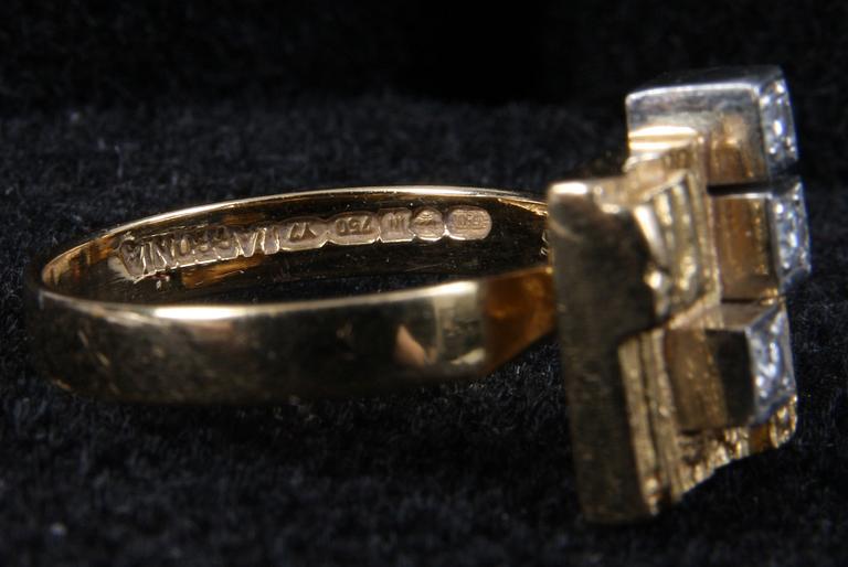 RING, 18K guld, diamanter. Lapponia, 1976.