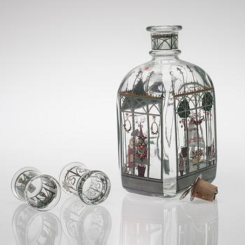 PARTI GLAS, 13 delar, Holmegaard, Danmark.
