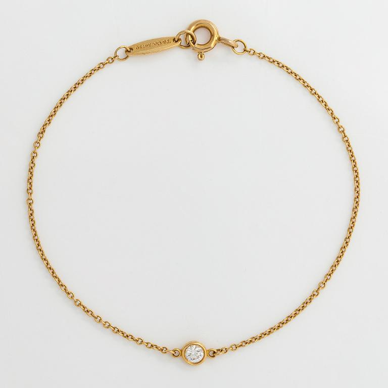 Tiffany & Co, Elsa Peretti, rannekoru, "Diamonds by the Yard", 18K kultaa, timantti n 0.08 ct.
