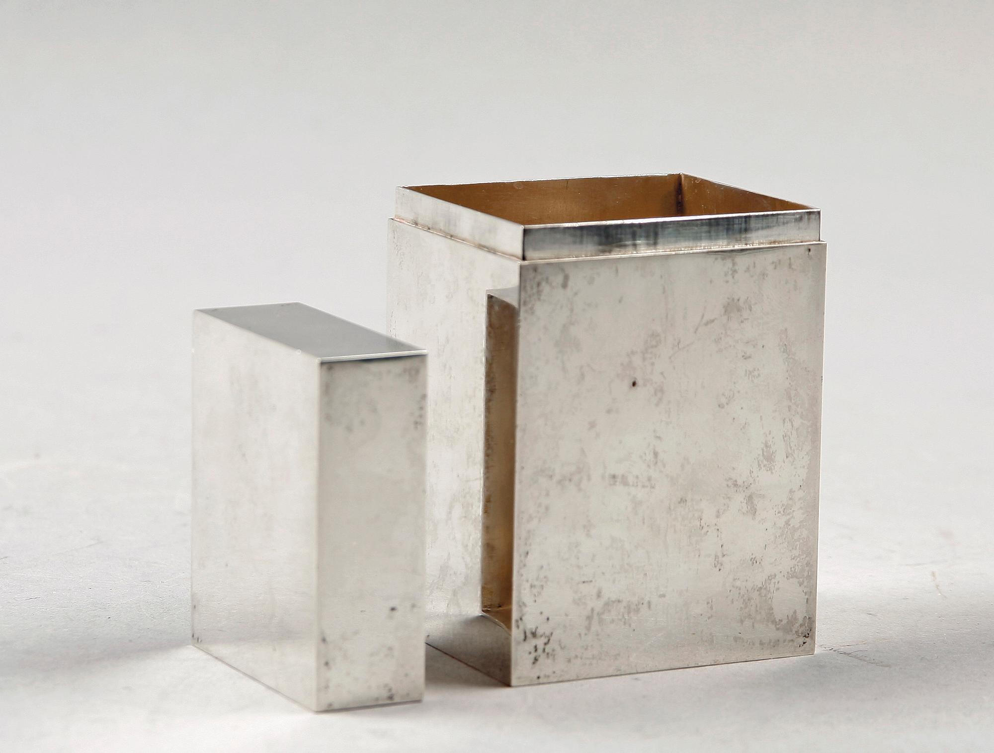 CIGARETTETUI, silver, Wiwen Nilsson, Lund, 1968. 221 g.