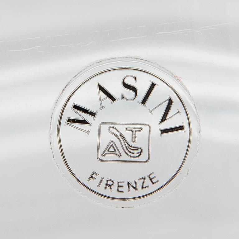 A LEMONADE PITCHER, glas and silverplated metal, Massini, Firenze late 20th century.