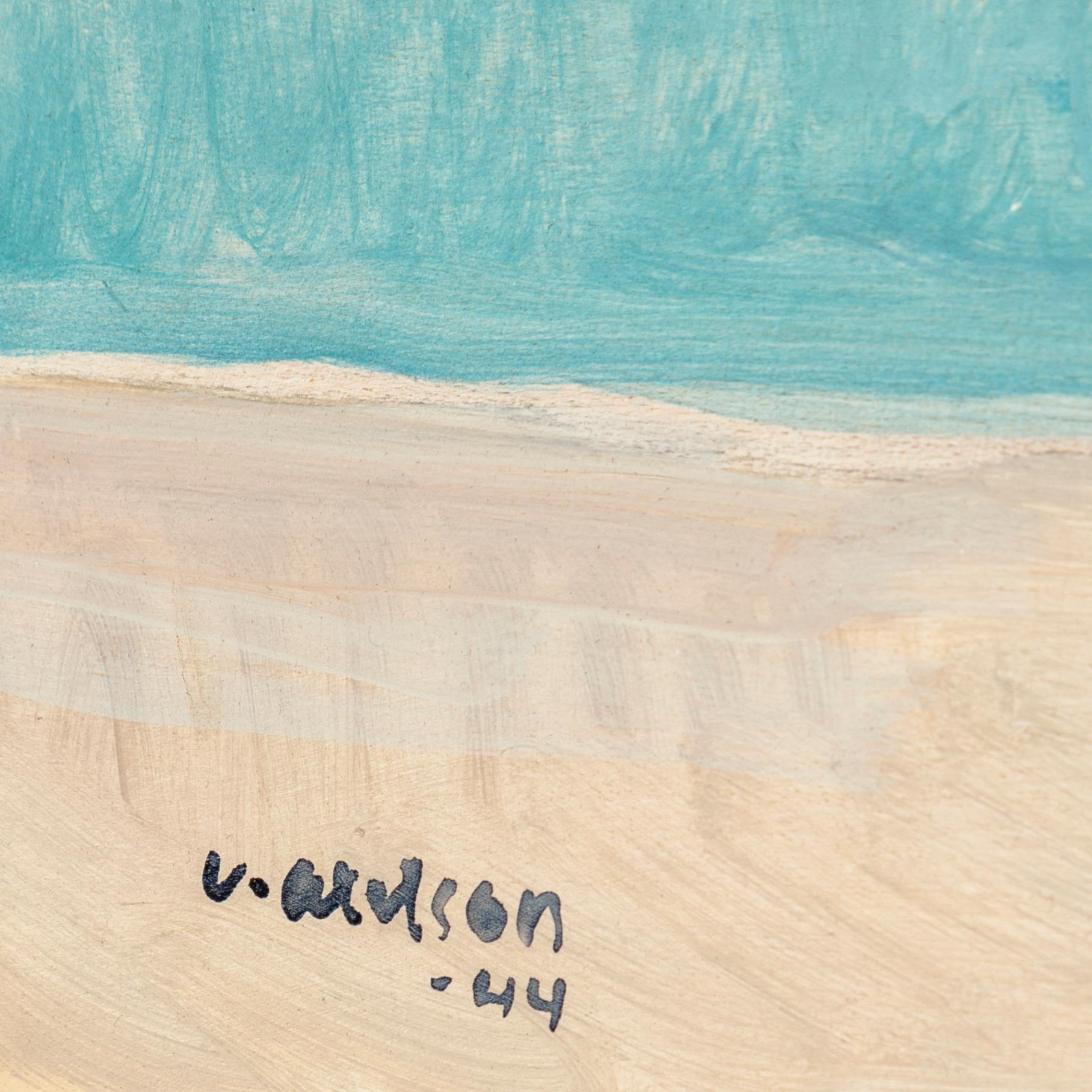 Victor Axelson, oil on panel, signed and dated -44.