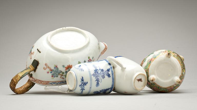 PARTI PORSLIN, 4 delar. Kina 1700/1800-tal.