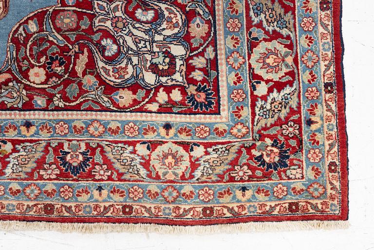 Rug, Meshed, Old, approx. 270 x 202 cm.