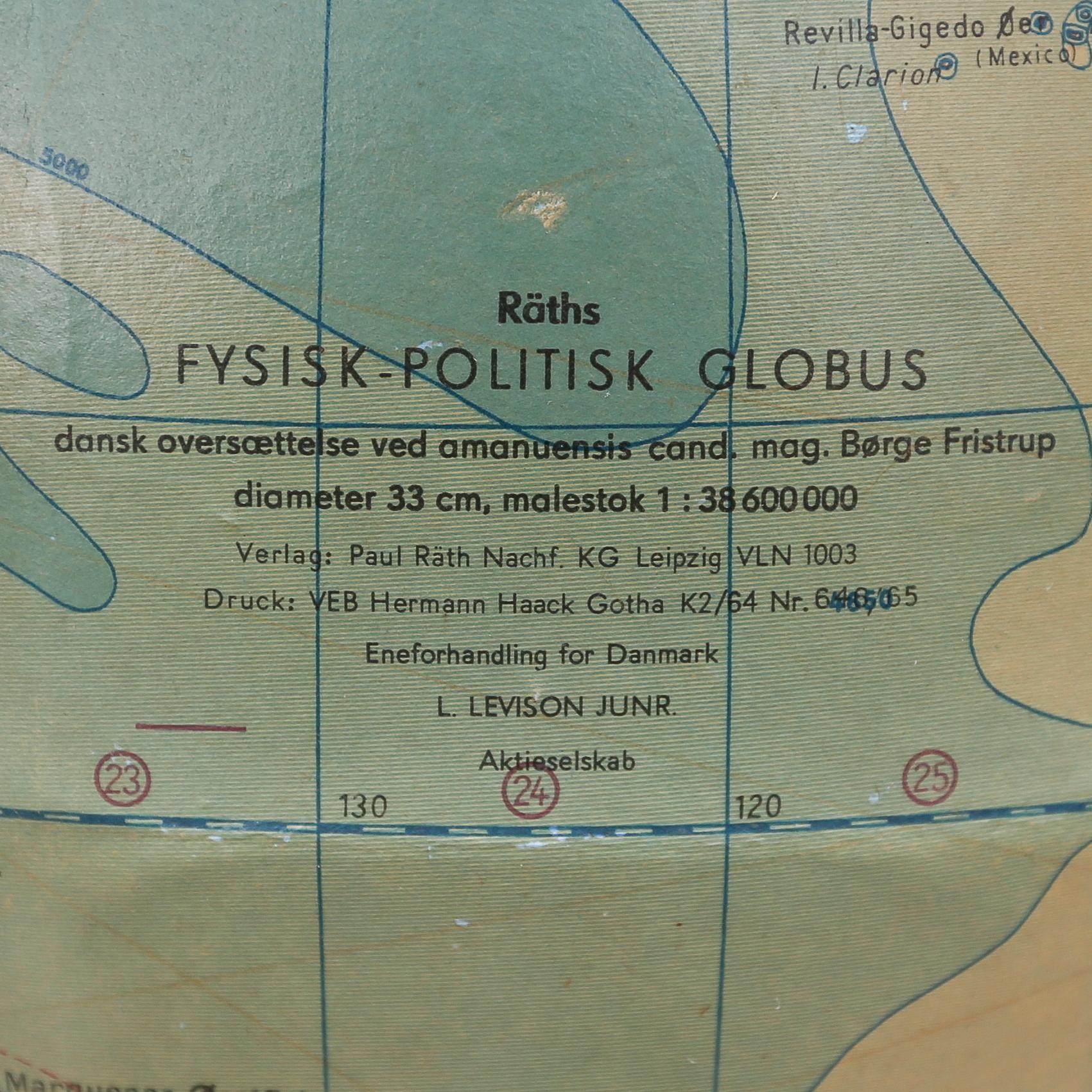 JORDGLOB, Räths, Danmark, 1900-talets andra hälft.