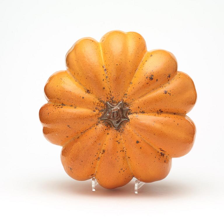 Hans Hedberg, a faience sculpture of a pumpkin, Biot, France.