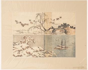 Katsushika Hokusai, after, ten woodblock prints, Japan.