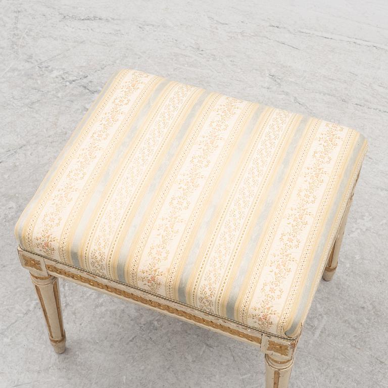 Stool, Gustavian, second half of the 18th century.